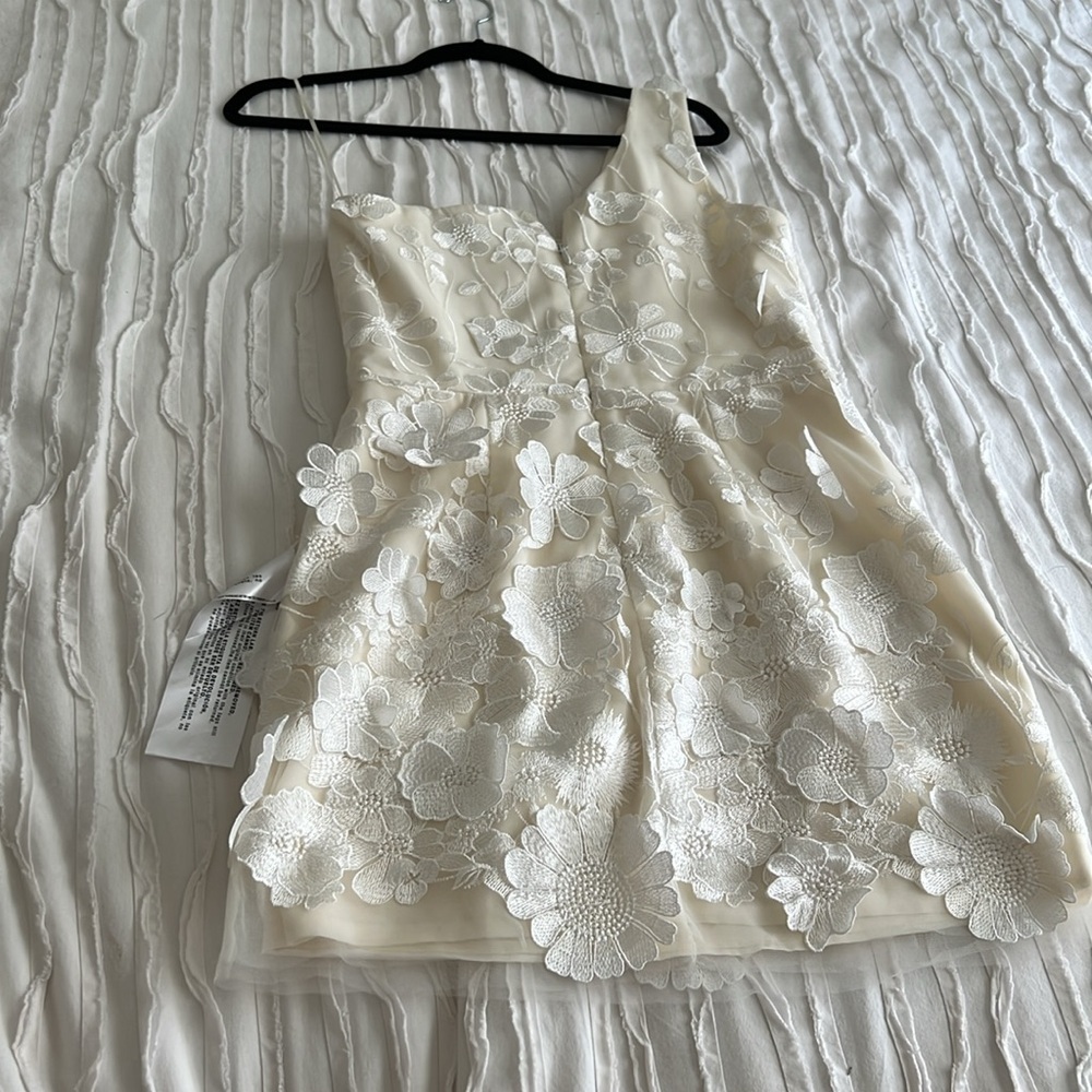 Dress the Population Floral Appliqué One-Shoulder Dress - Picture 6 of 9